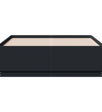 Bettgestell Schwarz 135x190 cm Holzwerkstoff