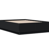 Bettgestell Schwarz 135x190 cm Holzwerkstoff