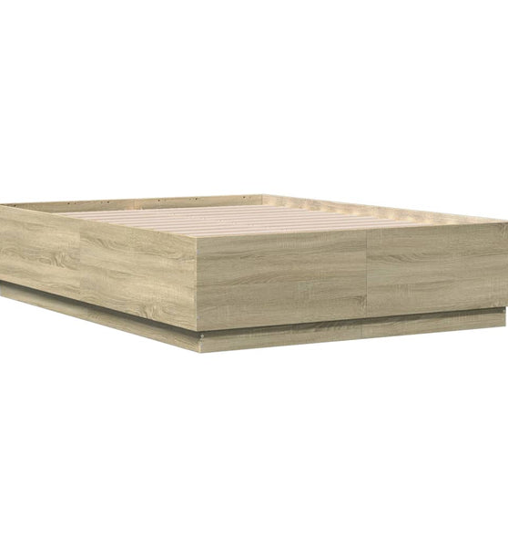 Bettgestell Sonoma-Eiche 135x190 cm Holzwerkstoff