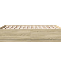 Bettgestell Sonoma-Eiche 135x190 cm Holzwerkstoff