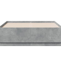 Bettgestell Betongrau 135x190 cm Holzwerkstoff