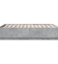 Bettgestell Betongrau 135x190 cm Holzwerkstoff