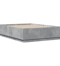 Bettgestell Betongrau 135x190 cm Holzwerkstoff