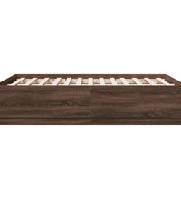 Bettgestell Braun Eichen-Optik 135x190 cm Holzwerkstoff