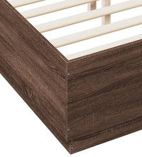 Bettgestell Braun Eichen-Optik 135x190 cm Holzwerkstoff