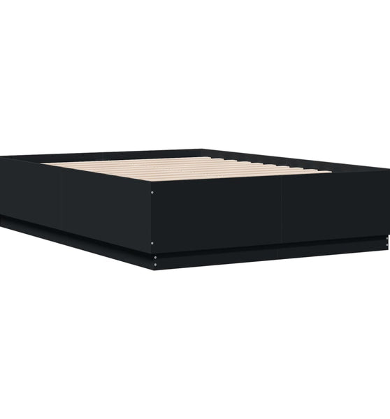 Bettgestell Schwarz 120x190 cm Holzwerkstoff