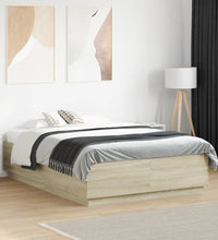 Bettgestell Sonoma-Eiche 120x190 cm Holzwerkstoff