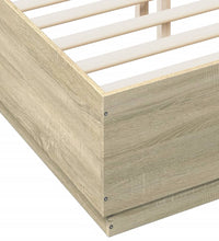 Bettgestell Sonoma-Eiche 120x190 cm Holzwerkstoff