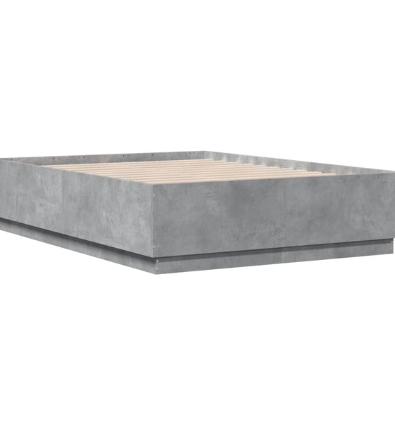 Bettgestell Betongrau 120x190 cm Holzwerkstoff