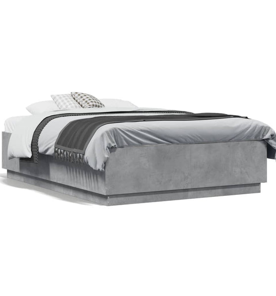 Bettgestell Betongrau 120x190 cm Holzwerkstoff