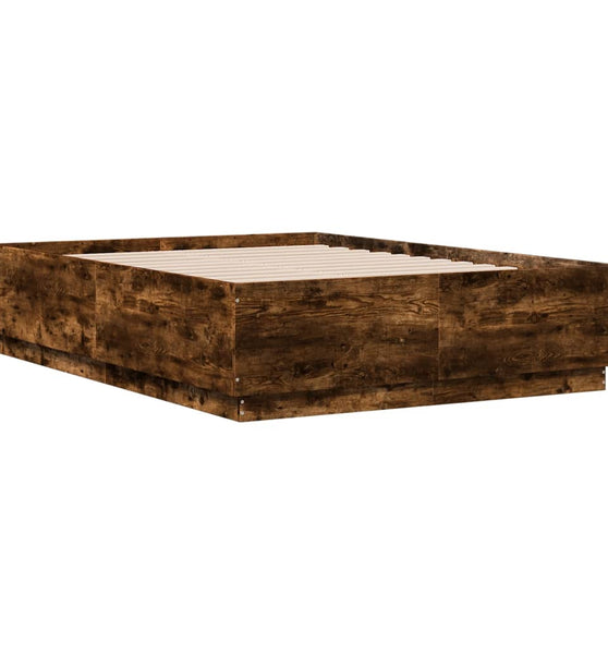 Bettgestell Räuchereiche 120x190 cm Holzwerkstoff