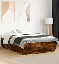 Bettgestell Räuchereiche 120x190 cm Holzwerkstoff