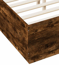 Bettgestell Räuchereiche 120x190 cm Holzwerkstoff