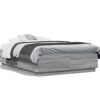 Bettgestell Grau Sonoma 120x190 cm Holzwerkstoff