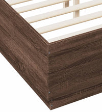 Bettgestell Braun Eichen-Optik 120x190 cm Holzwerkstoff