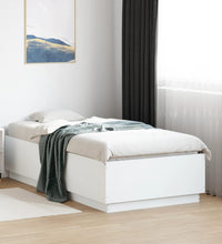 Bettgestell Weiß 90x190 cm Holzwerkstoff