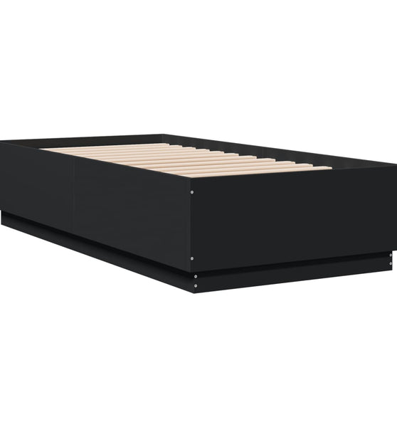 Bettgestell Schwarz 90x190 cm Holzwerkstoff