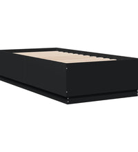 Bettgestell Schwarz 90x190 cm Holzwerkstoff