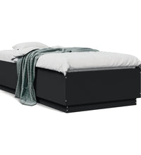 Bettgestell Schwarz 90x190 cm Holzwerkstoff