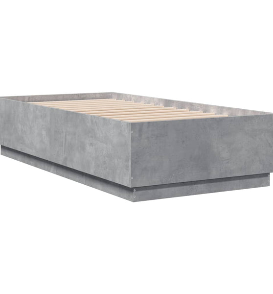 Bettgestell Betongrau 90x190 cm Holzwerkstoff