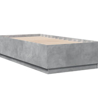 Bettgestell Betongrau 90x190 cm Holzwerkstoff