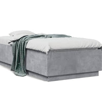 Bettgestell Betongrau 90x190 cm Holzwerkstoff