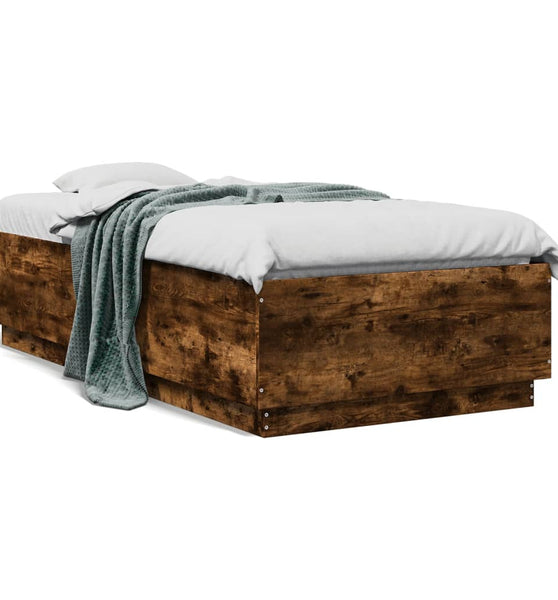 Bettgestell Räuchereiche 90x190 cm Holzwerkstoff