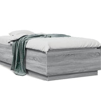Bettgestell Grau Sonoma 90x190 cm Holzwerkstoff