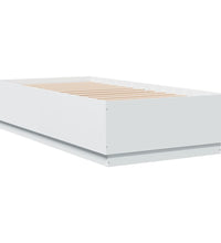 Bettgestell Weiß 75x190 cm Holzwerkstoff