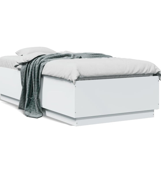 Bettgestell Weiß 75x190 cm Holzwerkstoff