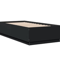 Bettgestell Schwarz 75x190 cm Holzwerkstoff