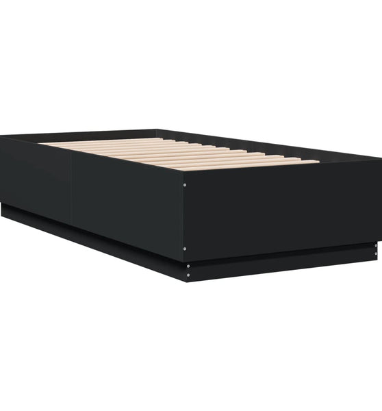 Bettgestell Schwarz 75x190 cm Holzwerkstoff