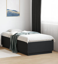 Bettgestell Schwarz 75x190 cm Holzwerkstoff