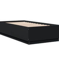 Bettgestell Schwarz 75x190 cm Holzwerkstoff