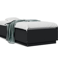 Bettgestell Schwarz 75x190 cm Holzwerkstoff