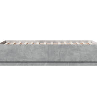 Bettgestell Betongrau 75x190 cm Holzwerkstoff