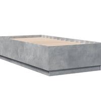 Bettgestell Betongrau 75x190 cm Holzwerkstoff