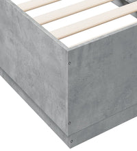 Bettgestell Betongrau 75x190 cm Holzwerkstoff