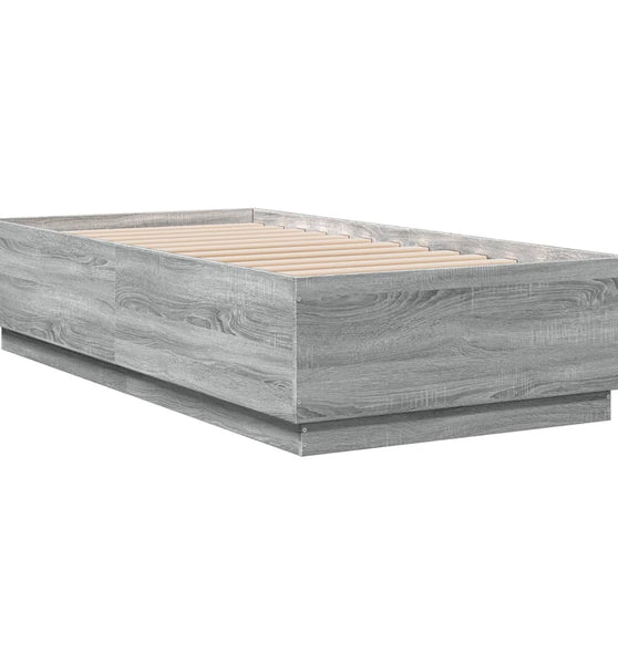 Bettgestell Grau Sonoma 75x190 cm Holzwerkstoff
