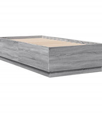 Bettgestell Grau Sonoma 75x190 cm Holzwerkstoff