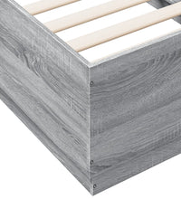 Bettgestell Grau Sonoma 75x190 cm Holzwerkstoff