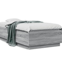 Bettgestell Grau Sonoma 75x190 cm Holzwerkstoff