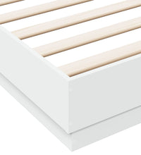 Bettgestell mit LED Weiß 200x200 cm