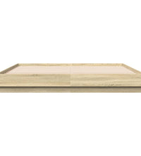 Bettgestell mit LED Sonoma-Eiche 200x200 cm