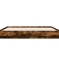 Bettgestell mit LED Räuchereiche 200x200 cm