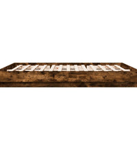 Bettgestell mit LED Räuchereiche 200x200 cm