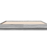 Bettgestell mit LED Grau Sonoma 200x200 cm