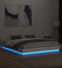Bettgestell mit LED Weiß 180x200 cm