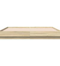 Bettgestell mit LED Sonoma-Eiche 180x200 cm