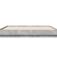 Bettgestell mit LED Betongrau 180x200 cm